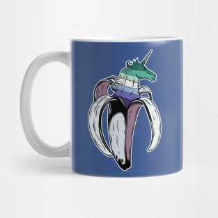 Gay Man Unicorn Banana LGBT Pride Flag Mug